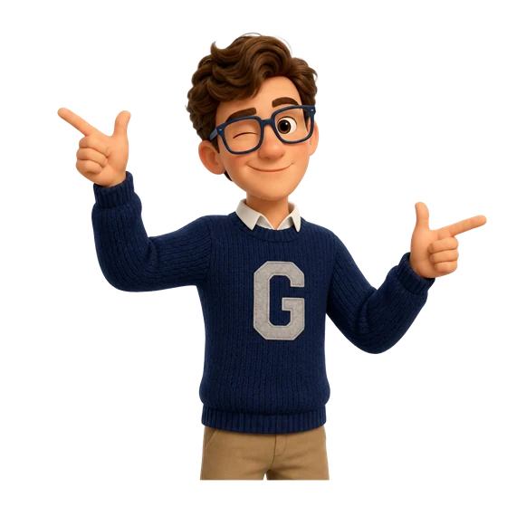 Comparison Genius mascot pointing